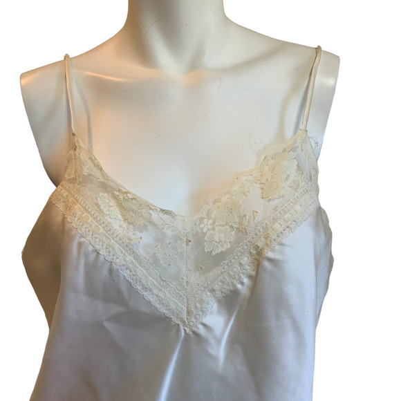 Dior White Lace Trim Chemise - Picture 3 of 6